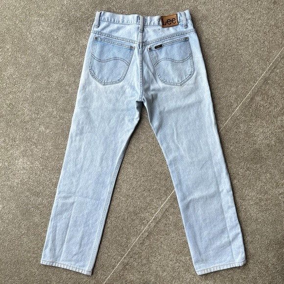 Upcycled Patched Straight Leg Lee Denim 30x30 - Picture 2 of 8